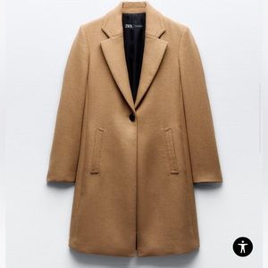 Zara Camel Felt Coat/Jacket